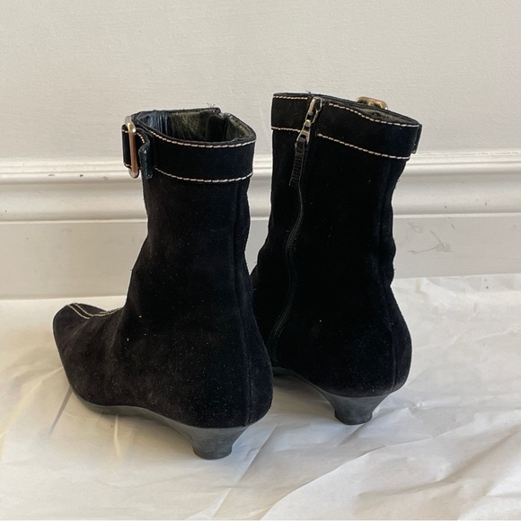 Authentic Prada black suede ankle booties - Picture 3 of 4